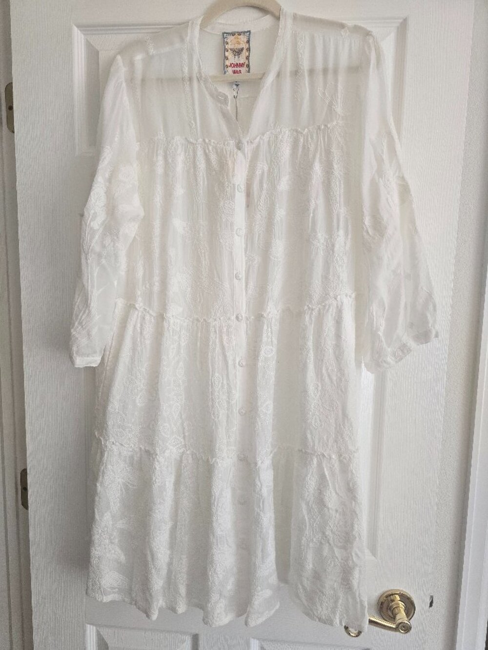 Johnny Was Kimberlee Dress Womens XL White